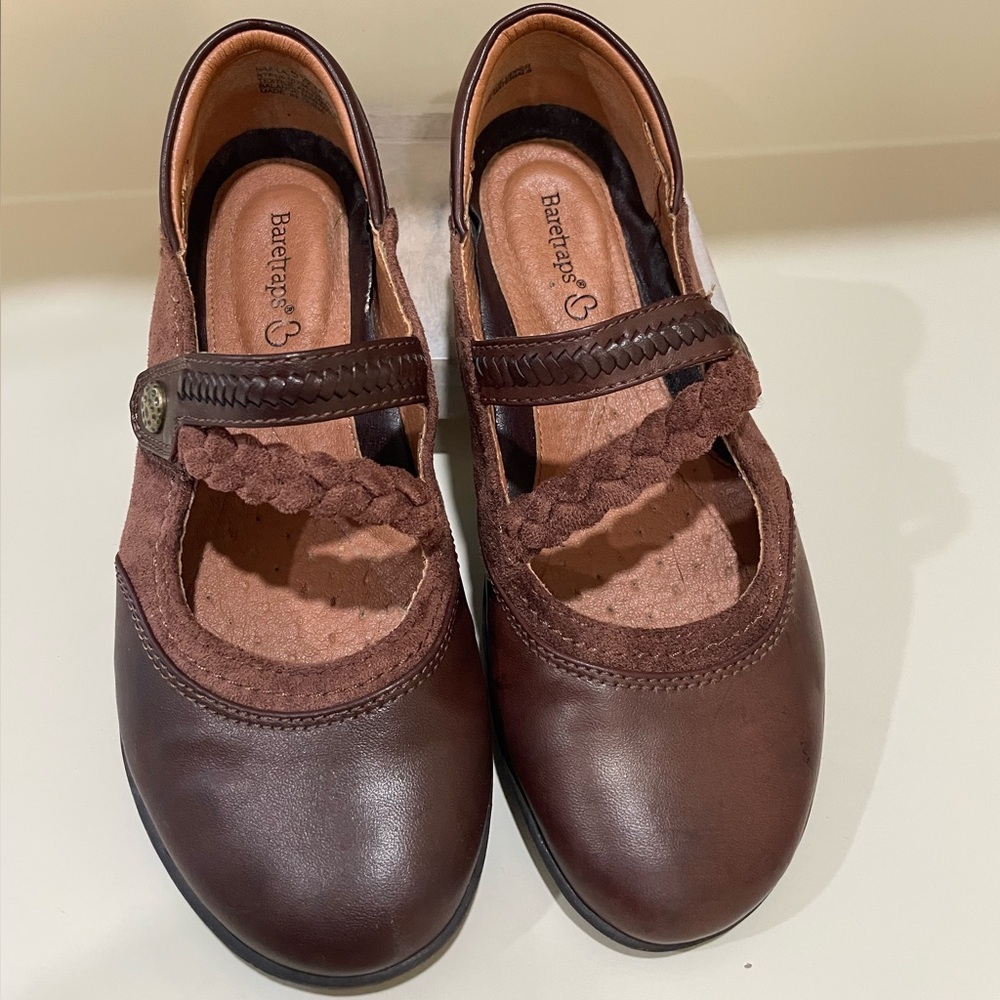 BareTraps Brown Dress Shoes with Braided Strap